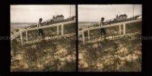 Blick auf Strand und Hotels von Wittdün auf Amrum