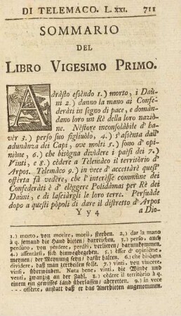 Sommario Del Libro Vigesimo Primo.