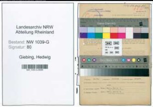 Entnazifizierung Hedwig Giebing , geb. 07.07.1911 (Angestellte)