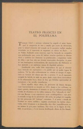 Teatro francés en el Politeama
