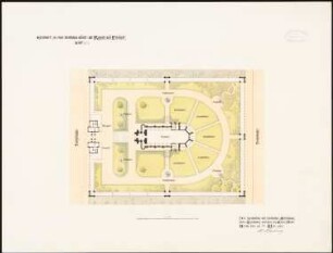 Fürstliche Gruft mit Kapelle und Friedhof: Lageplan 1:500