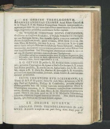 Ex Ordine Theologicorvm.