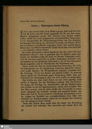 Erfurt - Thüringens starke Festung