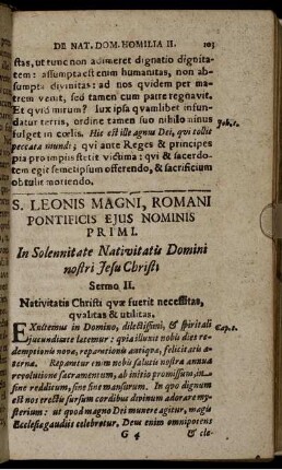 S. Leonis Magni, Romani Pontificis Ejus nominis primi