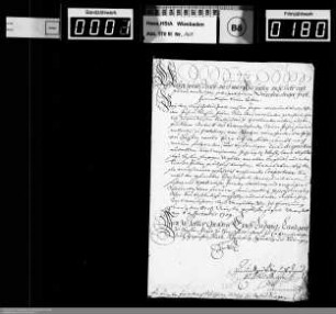 Weihnachts- und Neujahrsschreiben 1709/1710