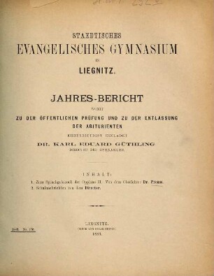 Jahresbericht. 1882/83