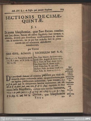Sectionis Decimae-Quintae