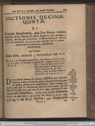 Sectionis Decimae-Quintae