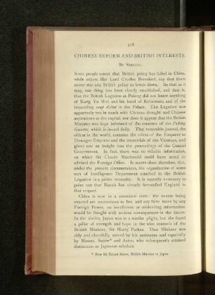 Chinese Reform and British Interests.