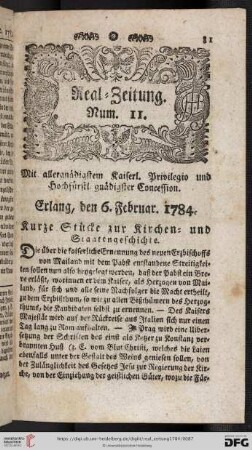 Num. 11 - 20 (6. Februar - 9. Merz)