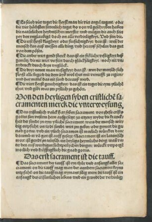 Von den heyligen syben cristlichen sacramenten merck die unterweysung.