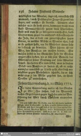 Zehnte Unterredung, d. 20 März 1772