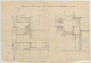 Thiersch, August ; Schönau (Bayern); Landhaus K. Mayer - Treppenhaus - Erweiterung (Grundriss, Schnitte)
