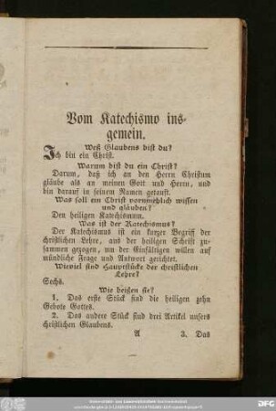 Vom Katechismo insgemein.