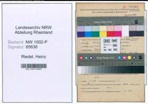 Entnazifizierung Heinz Riedel , geb. 20.08.1922 (Polizeianwaerter)