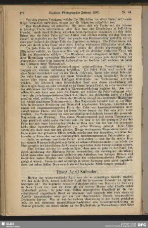 Unser April-Kalender