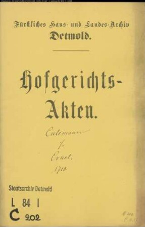 Culemann, Kord Hnerich im Klüt gegen Kord Cruel auf dem Klüterberg - Herausgabe eines Kamps