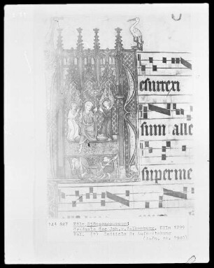 Graduale, fol. ?, Initiale R: Auferstehung