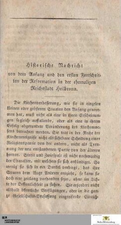 Historische Nachricht