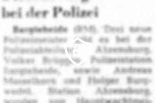Beförderungen bei der Polizei