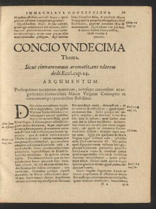 Concio Undecima Thema. Sicut cinnamomum aromatizans odorem dedi.