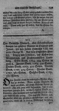 Der Brittische Plutarch. Bd.1-6.