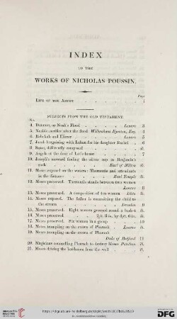 Index to the Works of Nicholas Poussin