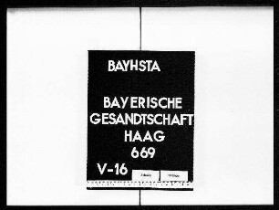 Briefe an die bayerische Gesandtschaft von Max Preysing