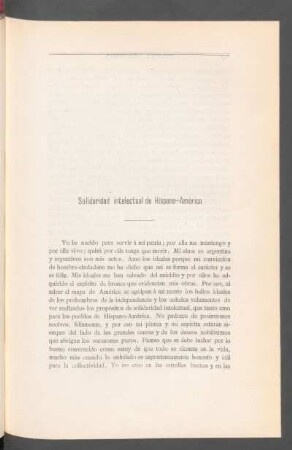 Solidaridad intelectual de Hispano-América