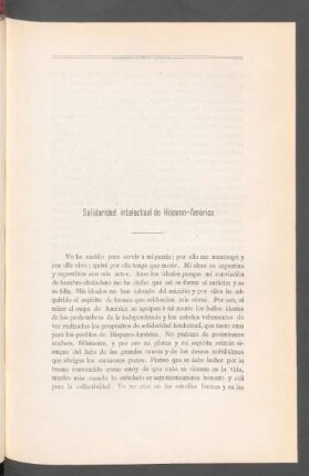 Solidaridad intelectual de Hispano-América