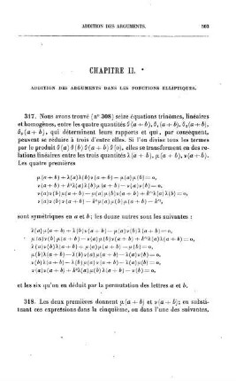 CHAPITRE II. - Addition des arguments dans les fonctions elliptiques.