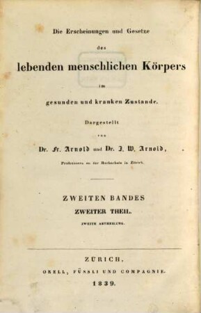 Lehrbuch der pathologischen Physiologie des Menschen, 2,2