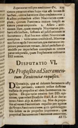 223, Disputatis ijs, quae ad dolorem Sacramentalem ...