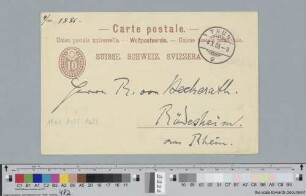 Postkarte an Rudolf von Beckerath