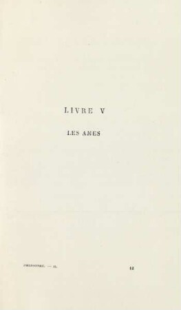 Livre V. Les âmes