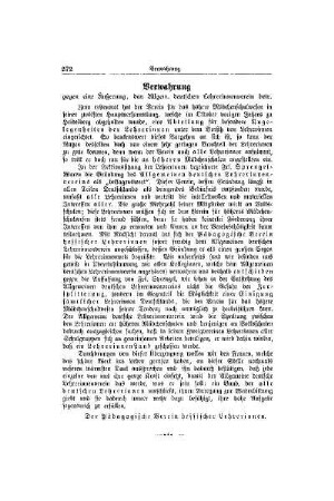 Verwahrung : gegen eine Äußerung, den Allg. deutschen Lehrerinnenverein betr.