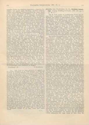 310-313 [Rezension] Kliefoth, Th., Christliche Eschatologie