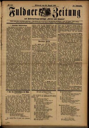 Ausgabe vom Mittwoch, den 25. August 1897.