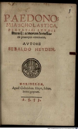 Paedonomia scholastica ...