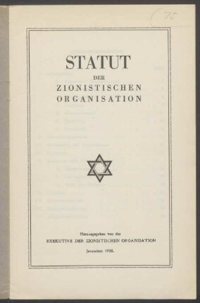 Statut der Zionistischen Organisation