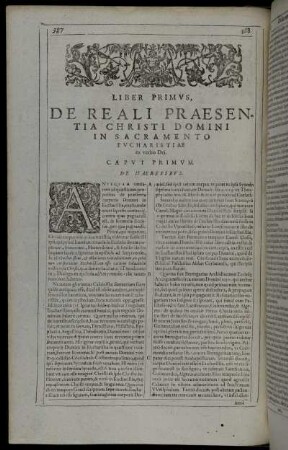 Liber Primus, De Reali Praesentia Christi Domini In Sacramento Eucharistiæ.
