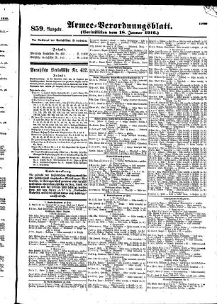 859.Ausgabe. Dienstag, 18. Januar 1916