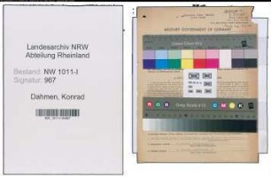 Entnazifizierung Konrad Dahmen , geb. 08.03.1907 (Expedient)