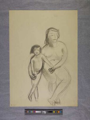 o. T. (Mutter mit Kind; aus dem Aktzeichnen an der Burg Giebichenstein Halle)
