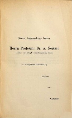 Zur Aetiologie der im jugendlichen Alter vorkommenden Syphilis