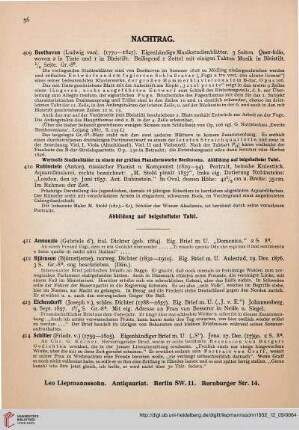Nachtrag (Nr. 409-414)