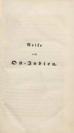 Reise nach Ost-Indien