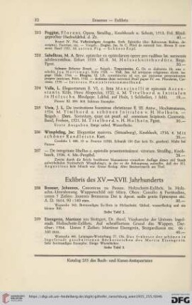 Exlibris des XV.-XVII. Jahrhunderts (Nr.238-251)