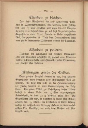 Mißlungene Farbe des Goldes.