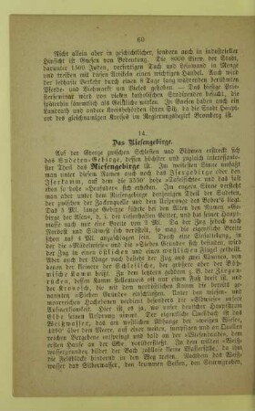 14. Das Riesengebirge